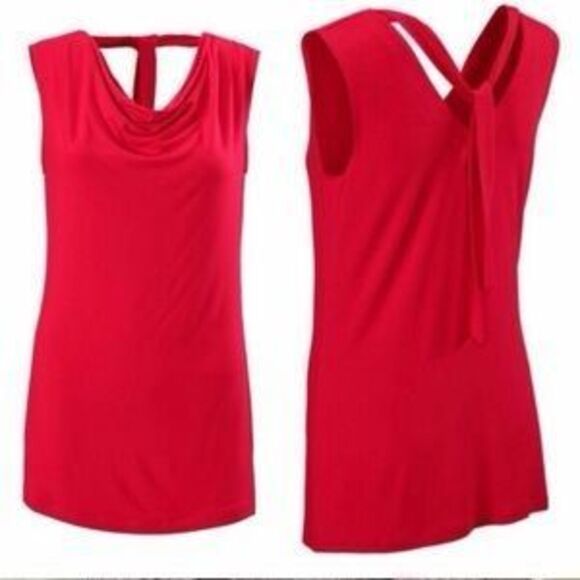 CAbi Tops - CABI Women’s Red Sleeveless Scarlet Tie-Back Tank Top Size Small Style #3051